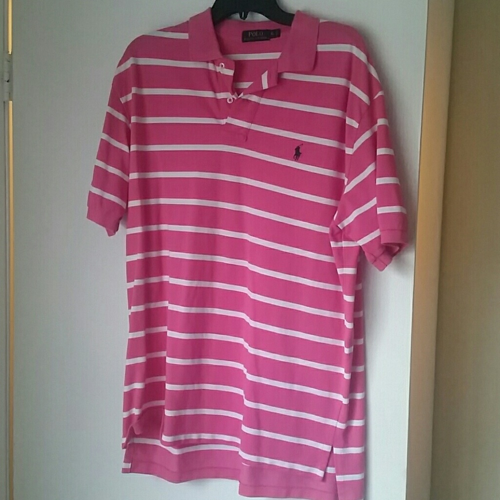 Pink Striped Polo